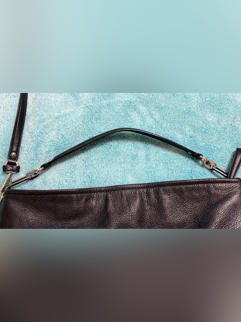 Coach Black Leather Large Purse/Tote - Picture 7 of 16